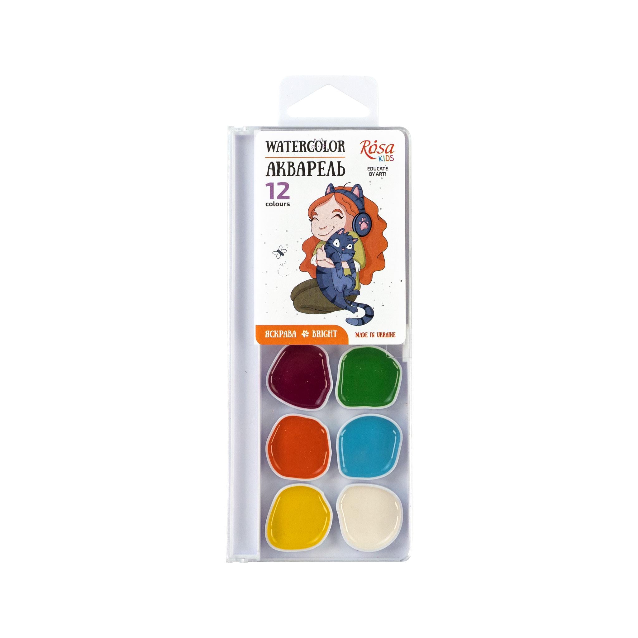 Набор акварельных красок Rosa Kids Cats with a Girl 12 цветов (301204) Набор акварельных красок Rosa Kids Cats with a Girl 12 цветов (301204)