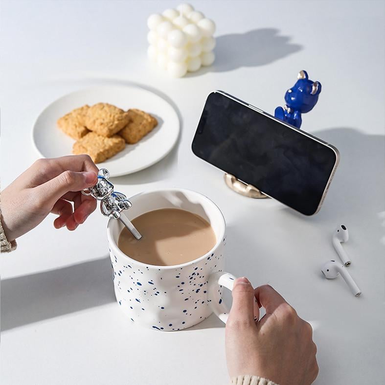 Сервіз для кави подарунковий Dedbbb чашка/ложка/підставка для телефону White (2498724901) - фото 2