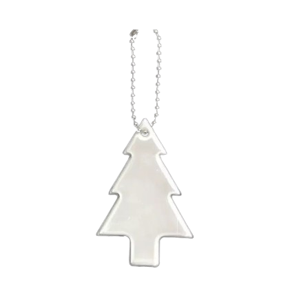 Брелок світловідбиваючий Ялинка 45x65 мм Сріблястий (92040/2)