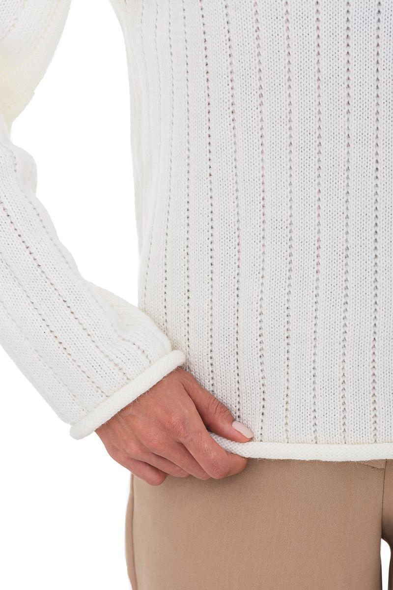 Джемпер с воротником-стойкой  SVTR р. 50-52 Молочный (557) - фото 6