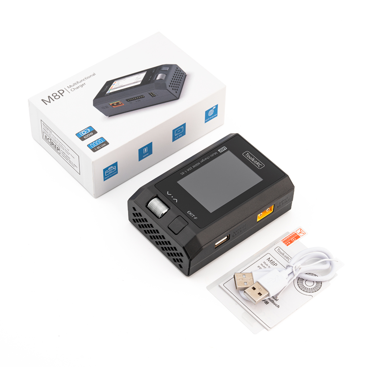 Зарядное устройство для ToolkitRC M8P 600W 20A 5V 1-8S для FPV с повышенной точностью (31580150)