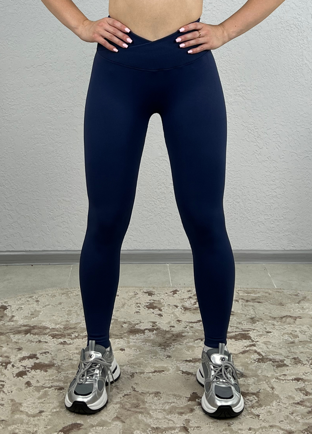 Лосины с пуш ап эффектом повседневные с v поясом спортивные 2XL Синий (70192/2XL) - фото 5