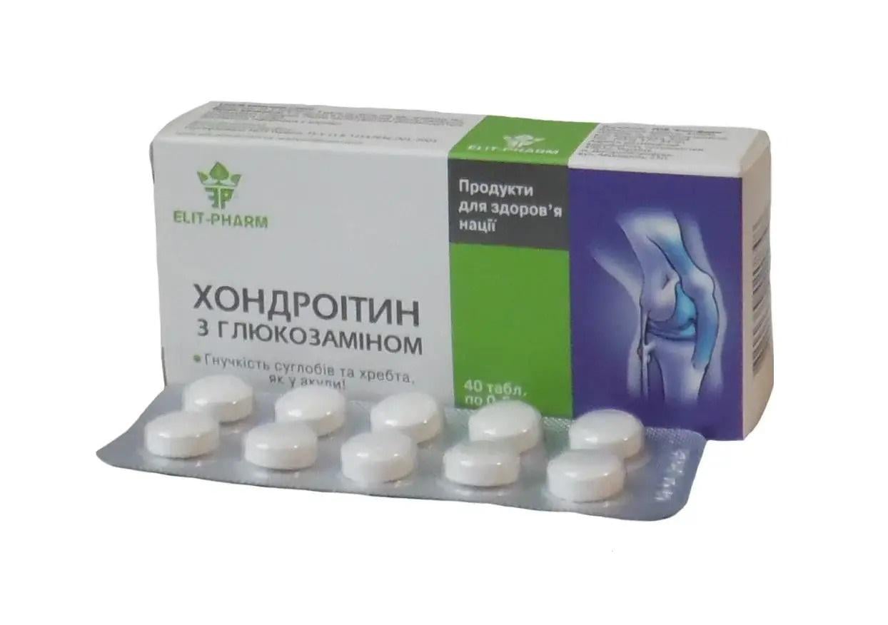 Хондроітин з глюкозаміном Еліт-фарм 40 табл. (1211633250)