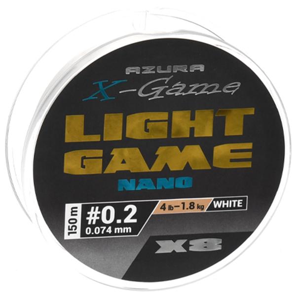 Шнур Azura X-Game Light Game Nano X8 PE 150 м № 0,2-0,074 мм White (XLN8-02)