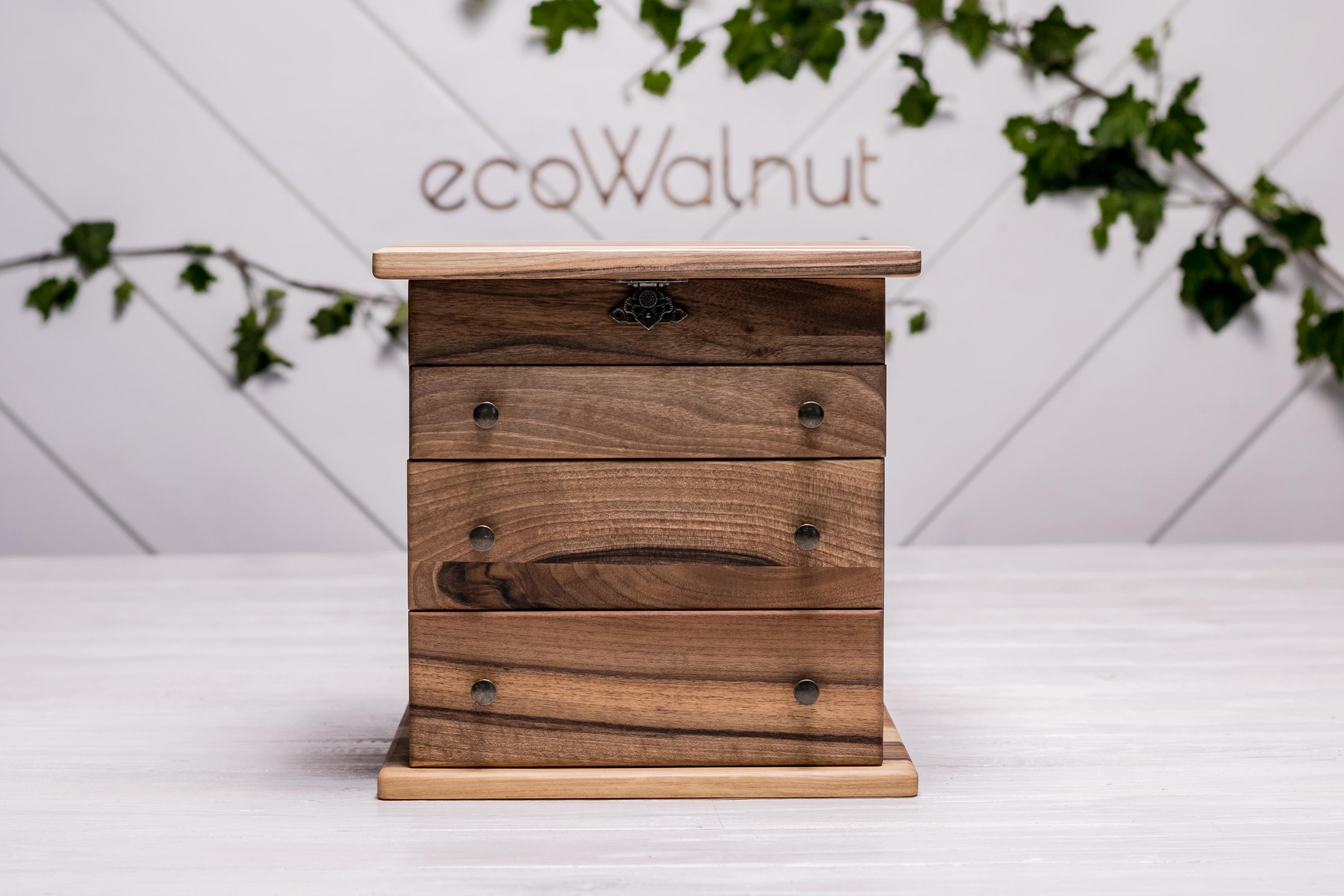 Шкатулка для украшений EcoWalnut с деревянной крышкой M (EB-11.1) - фото 10