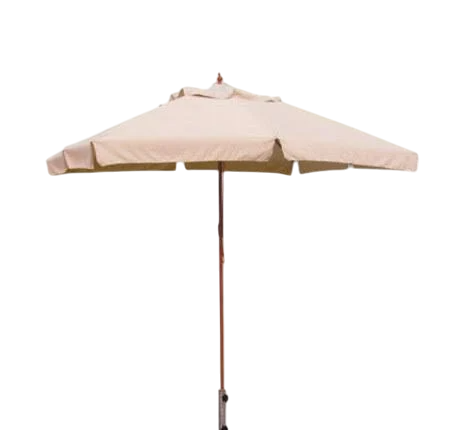 Зонтик с квадратным куполом Милан Люкс с воланом для отелей/пляжей/кафе 3/3 м Молочный