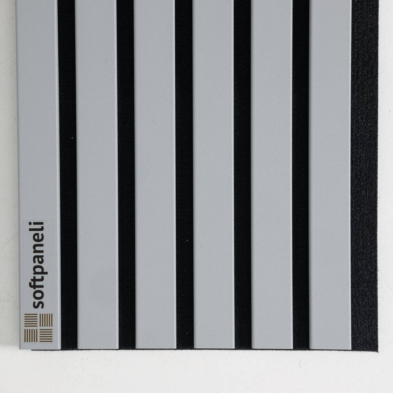 Панель стеновая 3D softpaneli реечная акустическая 2800х295х17 мм Серый - фото 2 Панель стеновая 3D softpaneli реечная акустическая 2800х295х17 мм Серый - фото 2