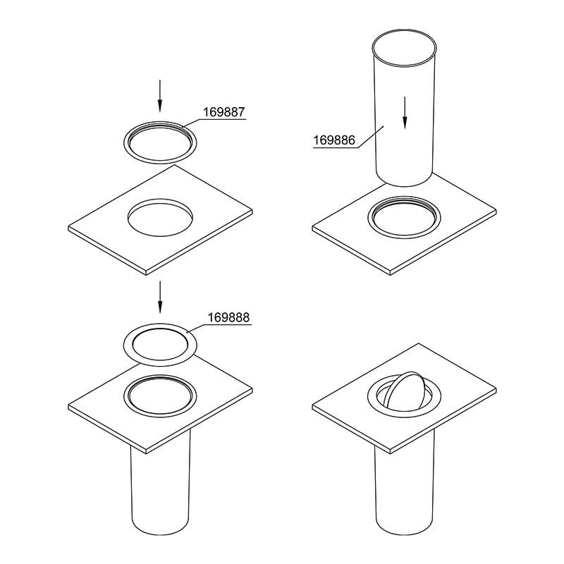 Система під відро для сміття в стільницю Ferro Fiori нержавіюча сталь d 238 мм Алюміній (169888) - фото 10 Система під відро для сміття в стільницю Ferro Fiori нержавіюча сталь d 238 мм Алюміній (169888) - фото 10