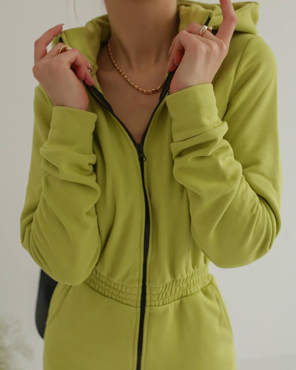 Комбинезон флисовый зимний р. 48 Оливковый