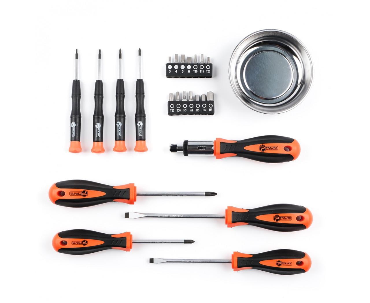 Набір викруток і біт Polax 24 предмета (51-052) Набір викруток і біт Polax 24 предмета (51-052)