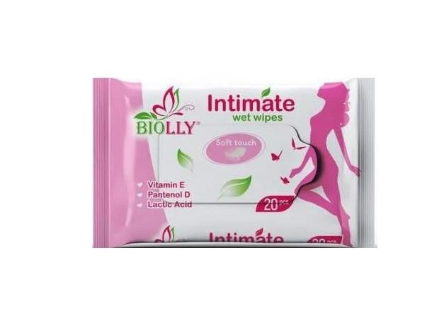 Влажные салфетки для интимной гигиены Biolly Intimate 20 шт.