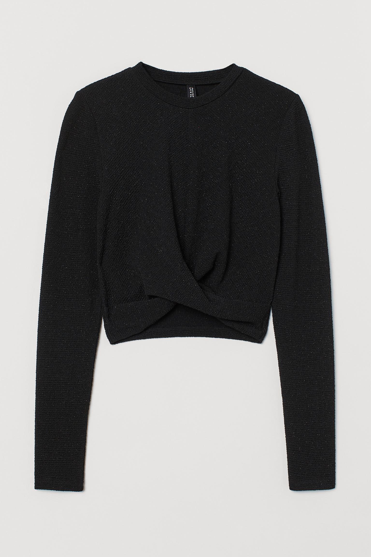 Топ с длинным рукавом XS Черный (9304782Bbar)