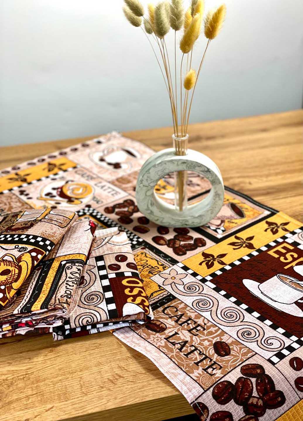 Полотенца вафельные Кофе темное 55х35 см 4 шт.