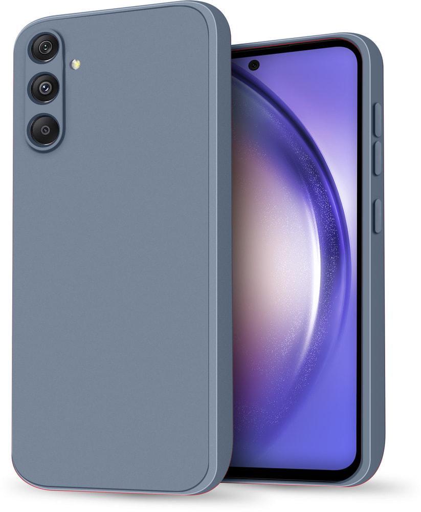 Силиконовый чехол HardCorner Samsung Galaxy A54 A546 (с микрофиброй) Gray Blue (34818-6D)