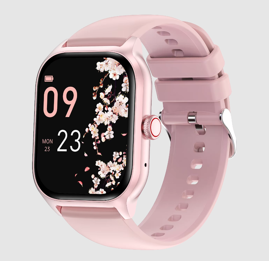 Смарт-часы Lemfo LT10-Y12 силиконовый ремешок Pink (16728)