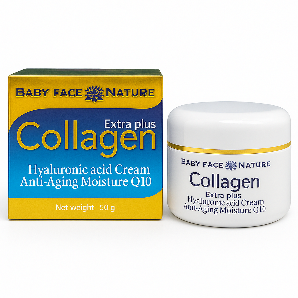 Крем для лица омолаживающий с коллагеном и гиалуроновой кислотой Baby Face Nature Q10 (100221)