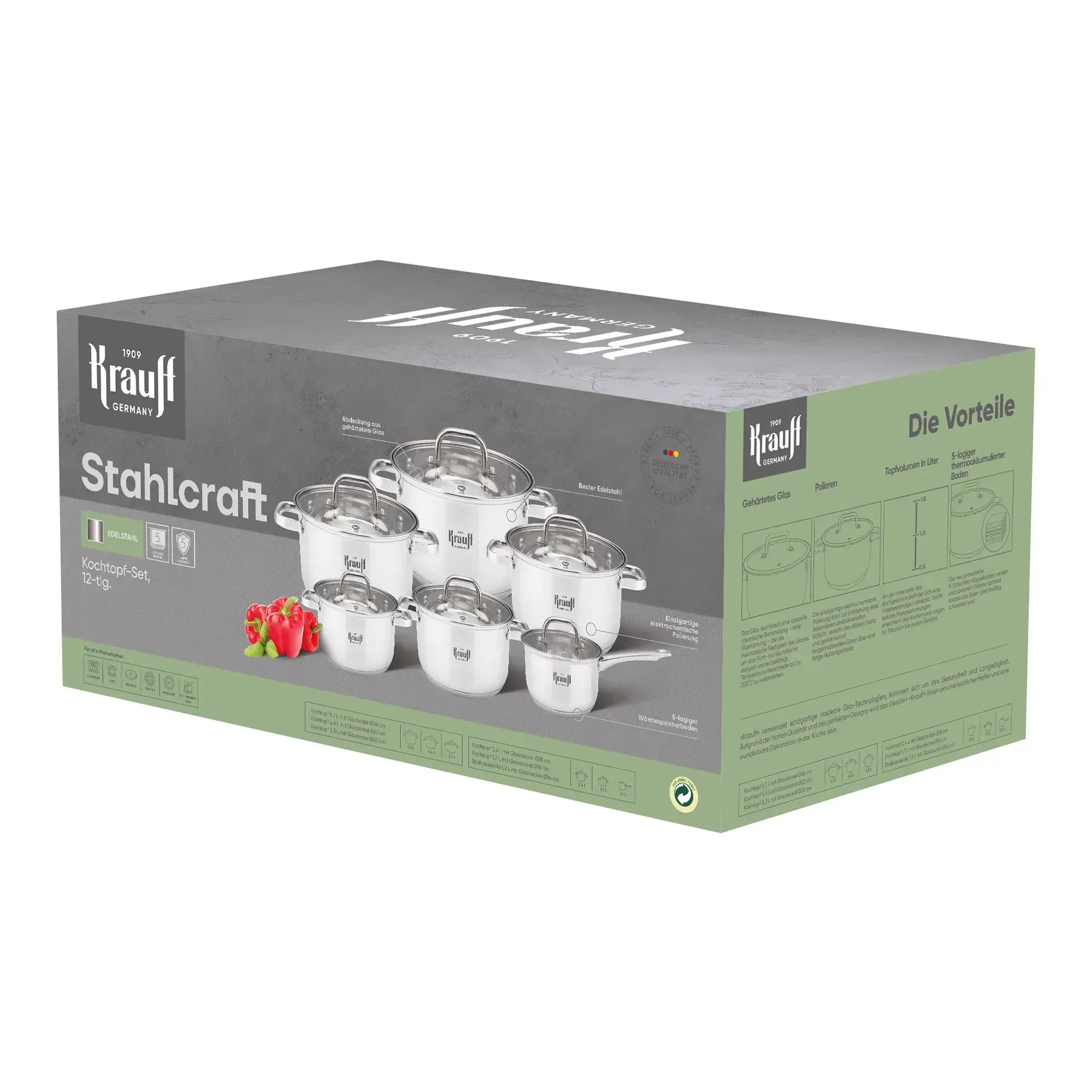 Набор кастрюль Krauff Stahlcraft с кухонными аксессуарами 15 предметов - фото 8 Набор кастрюль Krauff Stahlcraft с кухонными аксессуарами 15 предметов - фото 8