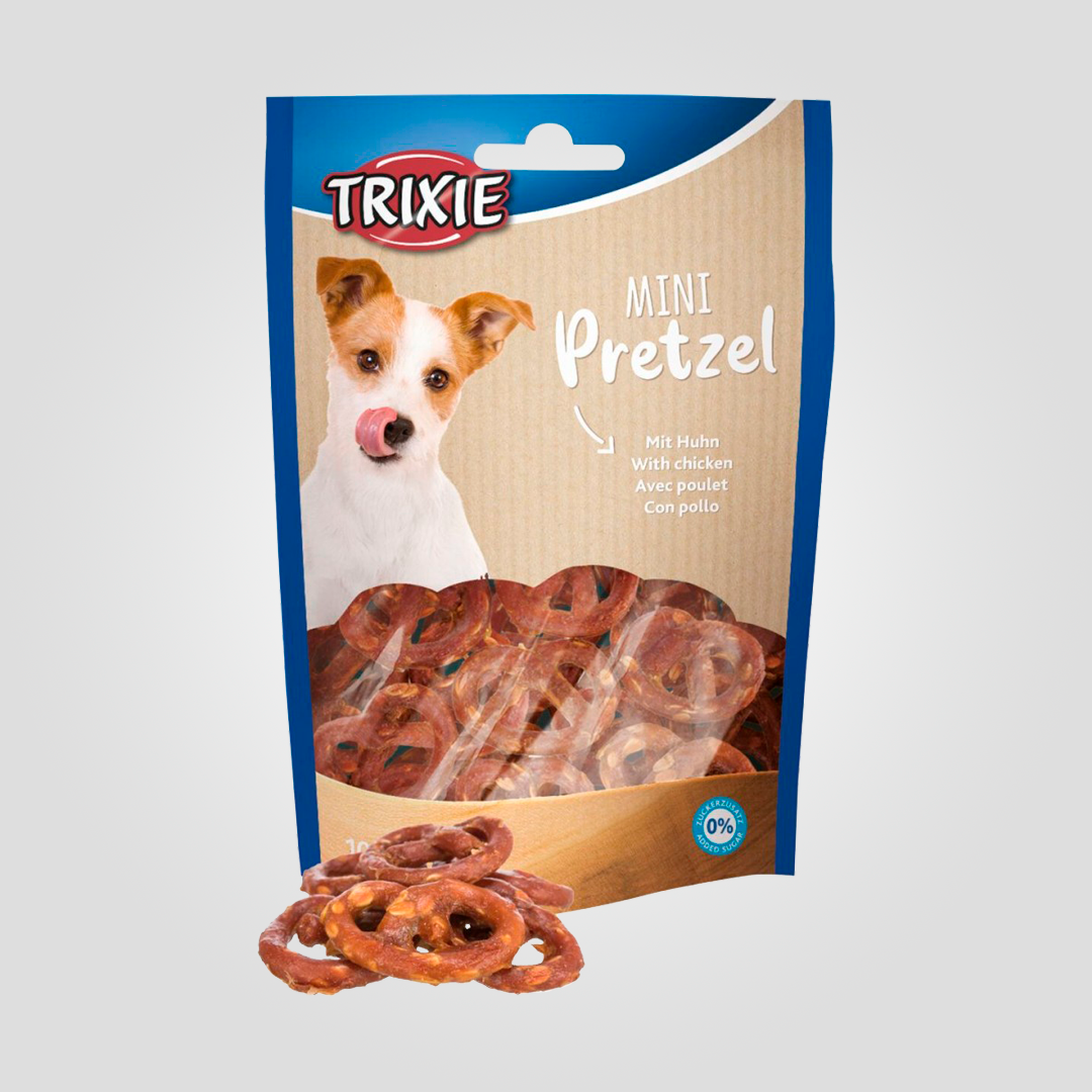 Лакомство для собак Trixie Mini Pretzels крендель с курицей 100 г (20505220)