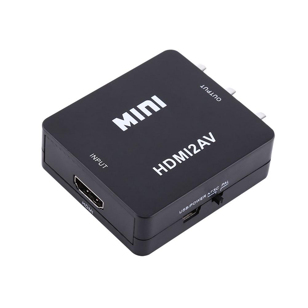 Конвертер перехідник відеосигналу Rias HDMI to AV RCA CVBS аудіо 1080P mini Black (3_03788) - фото 3