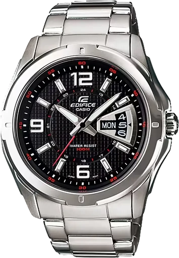 Наручные часы мужские Casio Edifice EF-129D-1AVEF со стальным корпусом/водозащитой 100 м Черный (3100234241)