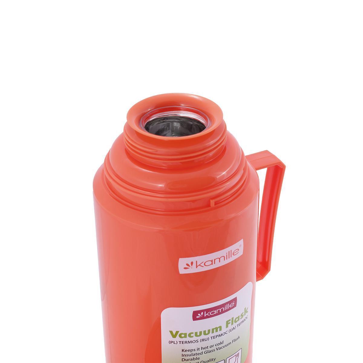 Термос Kamille зі скляною колбою 1000 мл Помаранчевий (2072) - фото 4 Термос Kamille зі скляною колбою 1000 мл Помаранчевий (2072) - фото 4