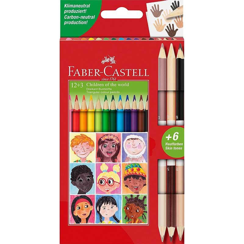 Набор цветных карандашей Faber-Castell BICOLOR SKINTONES картонный пенал 12 цветов (511514) Набор цветных карандашей Faber-Castell BICOLOR SKINTONES картонный пенал 12 цветов (511514)
