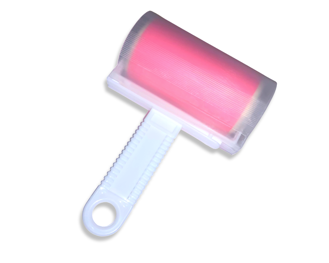 Ролик для чистки одежды силиконовый без отрываний в чехле 17 см Розовый