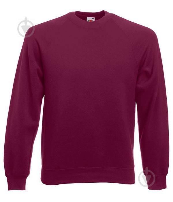 Свитшот Fruit of the Loom Classic raglan sweat XL Бордовый (062216041XL)