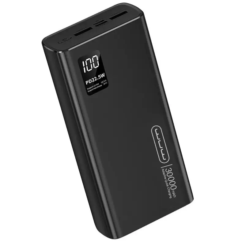 Повербанк с быстрой зарядкой Wuw Y118 30000 mAh 2USB/Type-C Черный (216-00048)