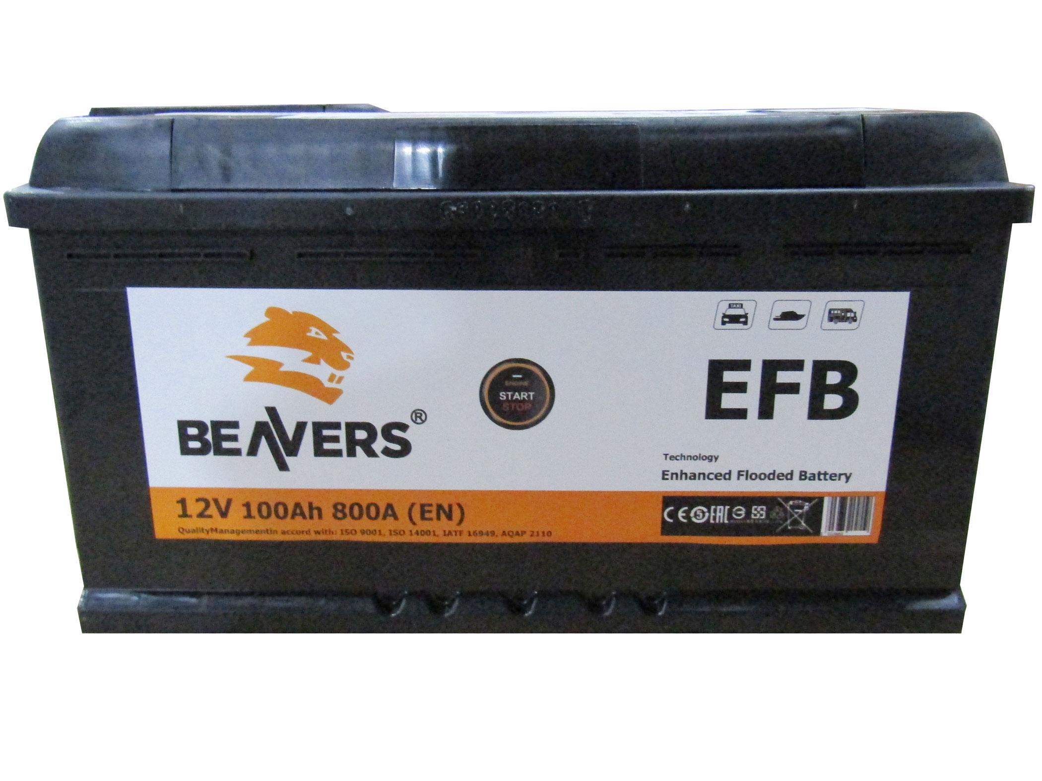 Аккумулятор BEAVERS 6СТ-100 R+ EFB - фото 4