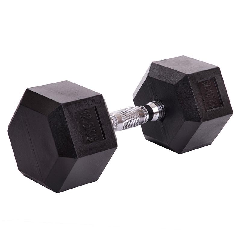 Гантель цельная SC-80075 шестигранная 125 кг Черная (56508166) - фото 1 Гантель цельная SC-80075 шестигранная 125 кг Черная (56508166) - фото 1