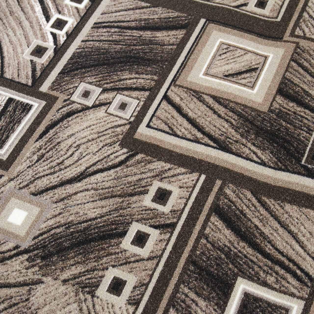 Ковер безворсовый на войлочной основе DAKARIA Print Run Квадрат p3 1,5x4 м Коричневый/Бежевый (00-00018811) - фото 10