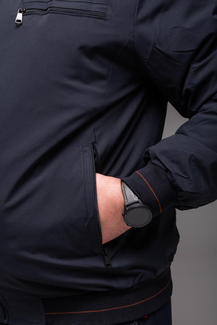 Ветровка мужская демисезонная батал р. 64 Синій (2428/1/3) - фото 3