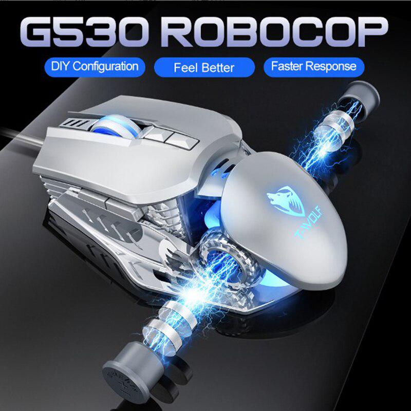 Компьютерная мышка T-Wolf G530 Robocop 6400 DPI 7 кнопок (VA-1430294593) - фото 2