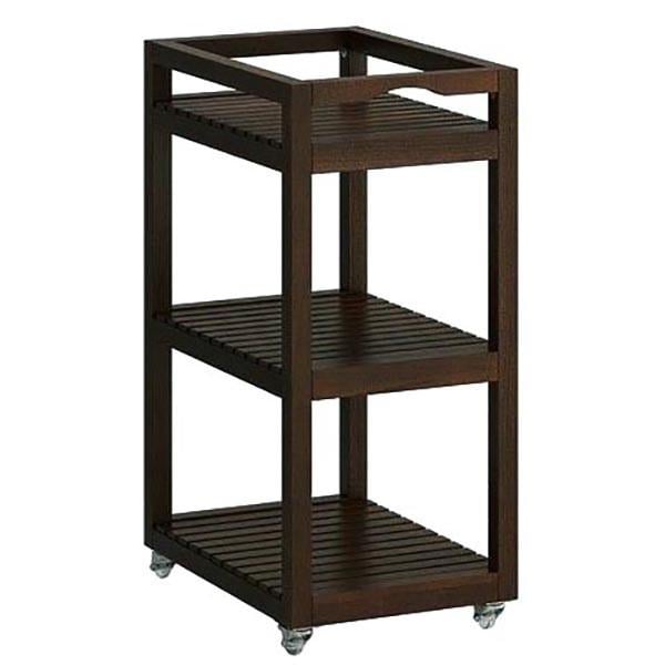 Этажерка для ванной из дерева на колесиках Туриман Капучино (АБТ-000509)