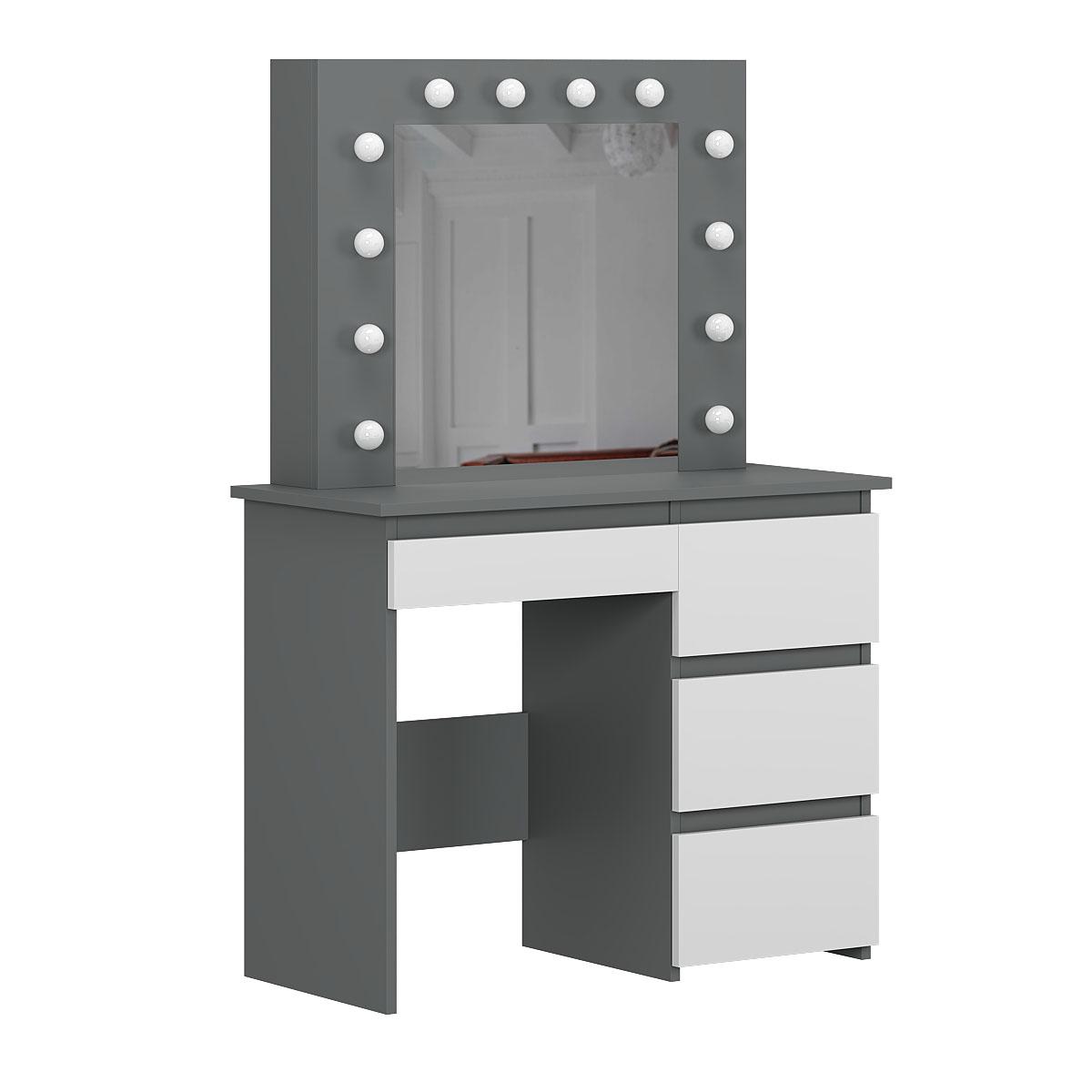 Туалетний столик Beauty 940х430х1400 мм Графіт/Білий діамант (GATB31070100000) - фото 2 Туалетний столик Beauty 940х430х1400 мм Графіт/Білий діамант (GATB31070100000) - фото 2