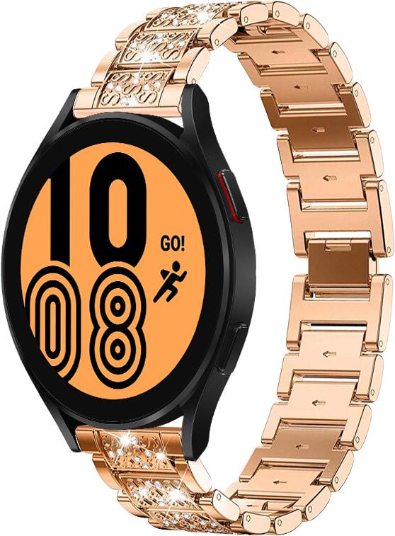Браслет металлический Glam для Galaxy Watch 4 44 мм Rose Gold (32793-27)