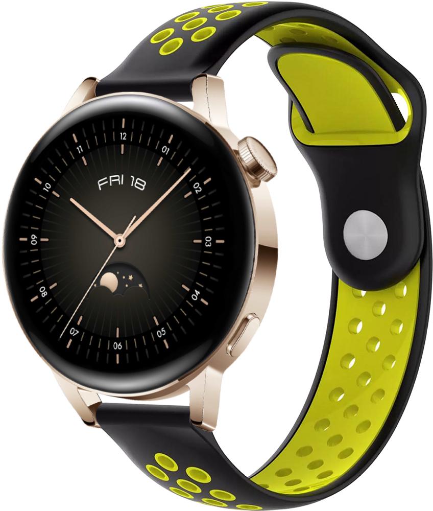 Ремешок Sport для Huawei Watch GT3 42 мм Black Yellow (26248-61)