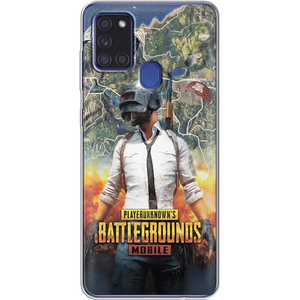 Чехол Boxface Samsung A217 Galaxy A21s PUBG Mobile Прозрачный силикон (40006-up2309-40006)