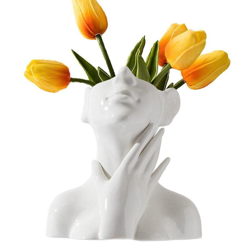 Ваза для цветов Lesko Лицо женское керамическая декоративная 18х17х9 см (25714184) Ваза для цветов Lesko Лицо женское керамическая декоративная 18х17х9 см (25714184)