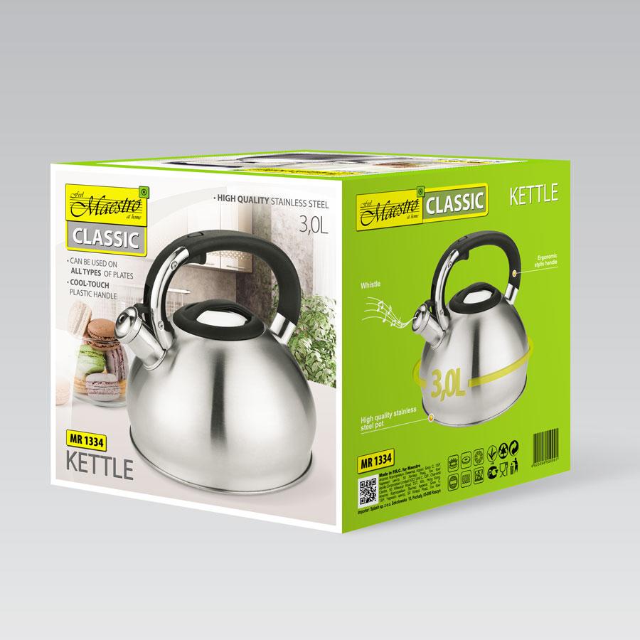 Чайник для плиты Maestro со свистком 3 л (MR-1334) - фото 4 Чайник для плиты Maestro со свистком 3 л (MR-1334) - фото 4