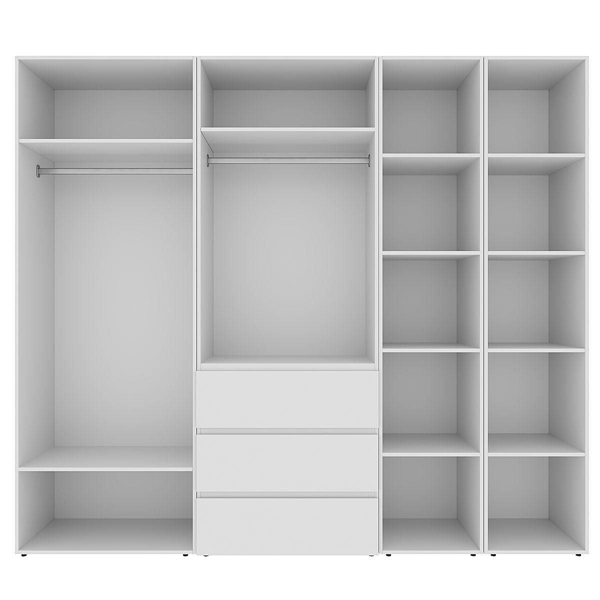 Шкаф распашной комбинированный ART IN HEAD №14 Light 2400x500x2200 мм Белый бриллиант (GALTK0141000000) - фото 2