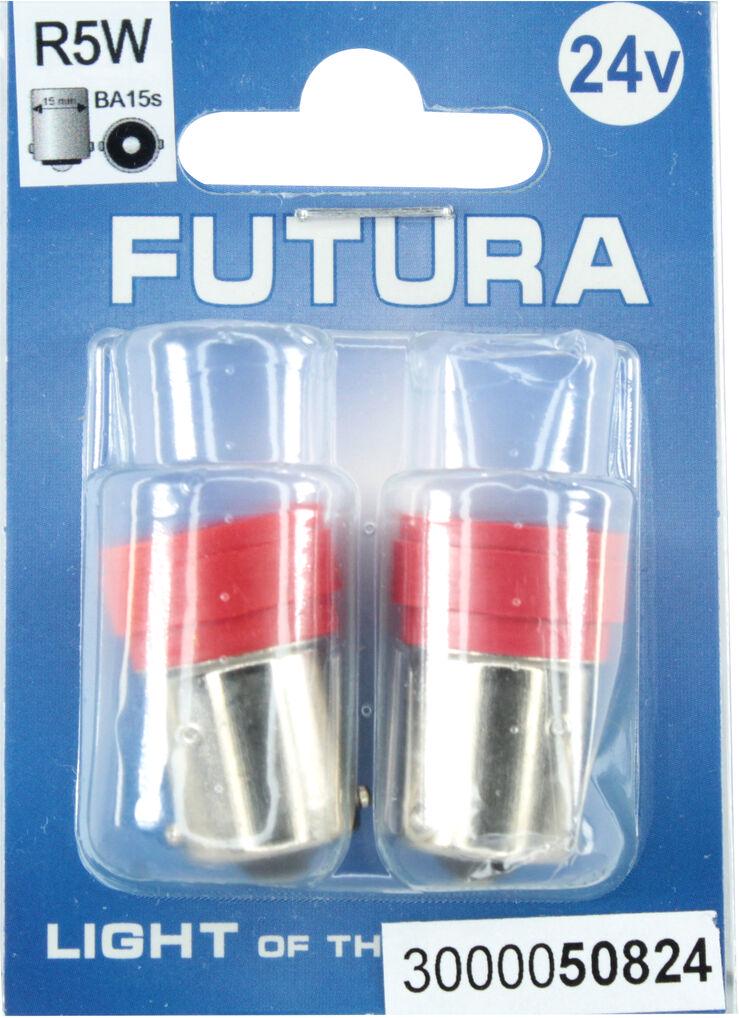Лампочка FUTURA Черешня LED SMD 24V 6 диодов R5W BA15s 2 шт. Красный (50824)