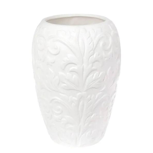 Ваза керамическая Flora 23 см Белый матовый (32082)