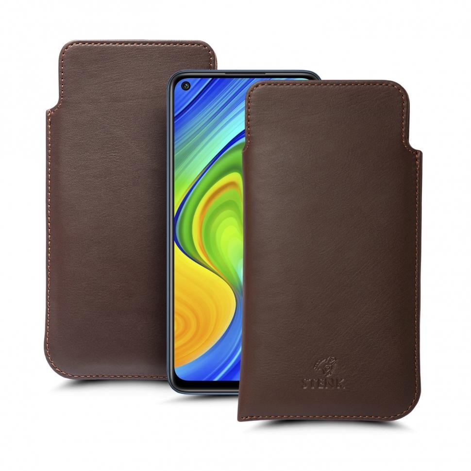 Футляр Stenk Elegance для Xiaomi Redmi Note 9 Коричневый (66139)