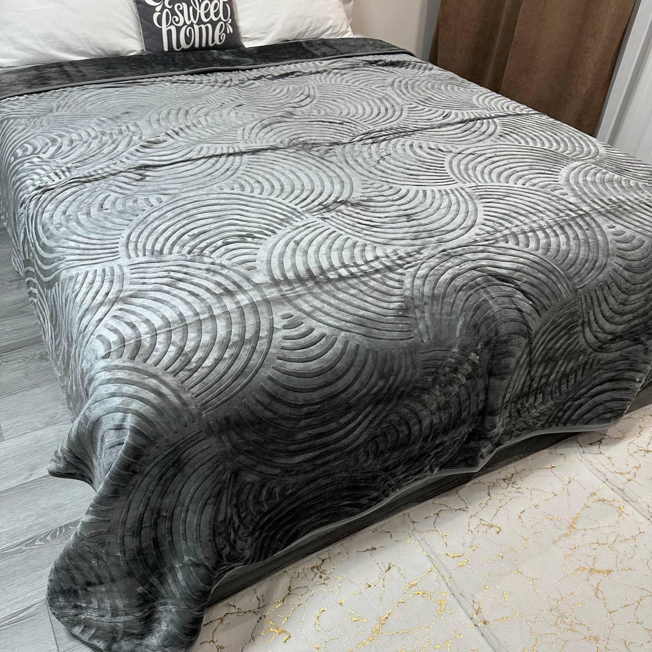 Покривало на ліжко акрилове 200x230 см Графітовий (P-акрил-15) - фото 2