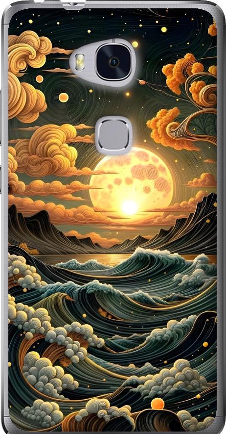 Чехол на Huawei Honor 5X Арт волны (6332u-176-42517) Чехол на Huawei Honor 5X Арт волны (6332u-176-42517)