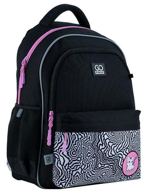 Рюкзак школьный для девочки младших классов GoPack Education GO24-182M-5 Striped Cat (2296749377)