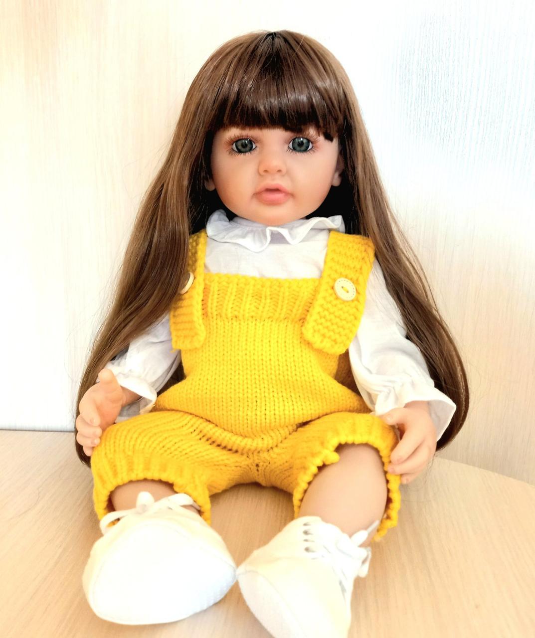 Кукла Reborn Мира винил-силиконовая с соской/бутылочкой 55 см (2225441185)