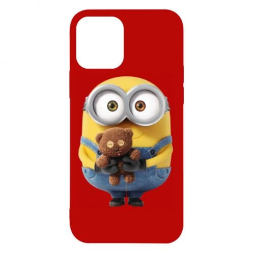 Чехол для iPhone 12 Миньон с мишкой (6236974-3-39466)